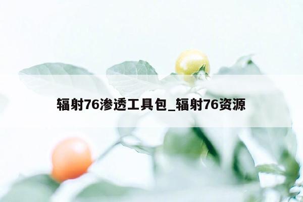 辐射76渗透工具包_辐射76资源