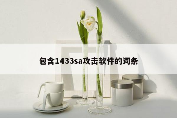 包含1433sa攻击软件的词条