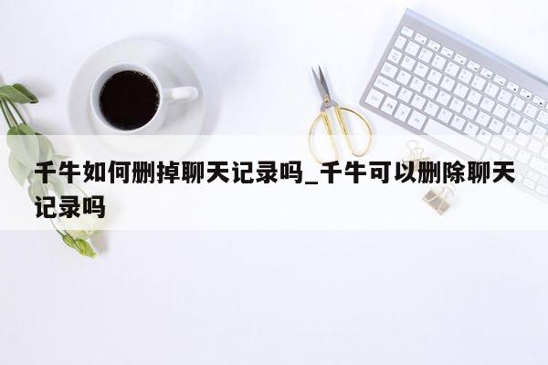 千牛如何删掉聊天记录吗_千牛可以删除聊天记录吗