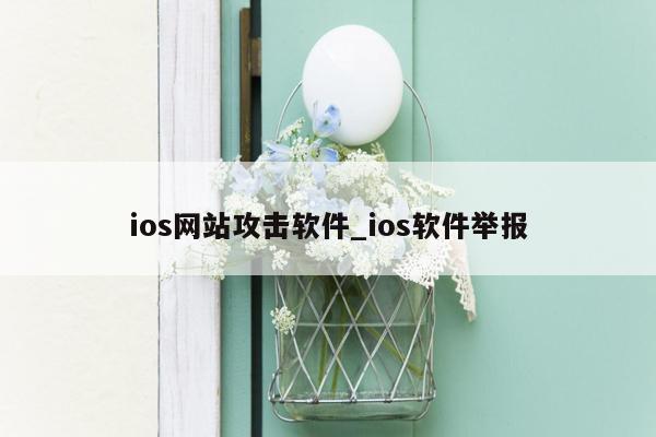 ios网站攻击软件_ios软件举报