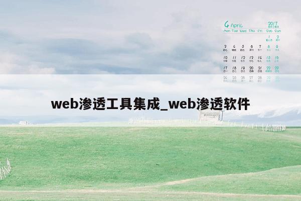 web渗透工具集成_web渗透软件