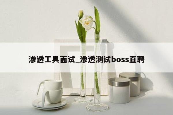 渗透工具面试_渗透测试boss直聘