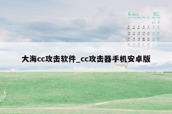 大海cc攻击软件_cc攻击器手机安卓版