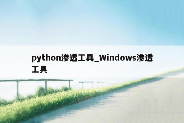 python渗透工具_Windows渗透工具