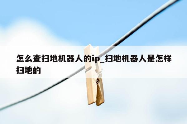 怎么查扫地机器人的ip_扫地机器人是怎样扫地的