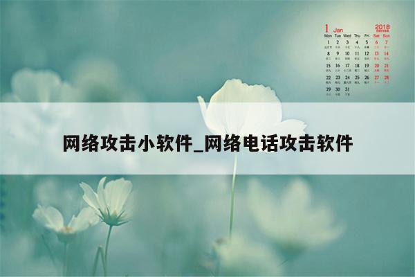 网络攻击小软件_网络电话攻击软件