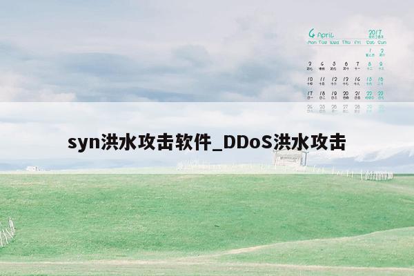 syn洪水攻击软件_DDoS洪水攻击