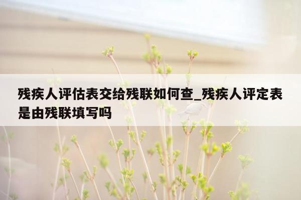 残疾人评估表交给残联如何查_残疾人评定表是由残联填写吗