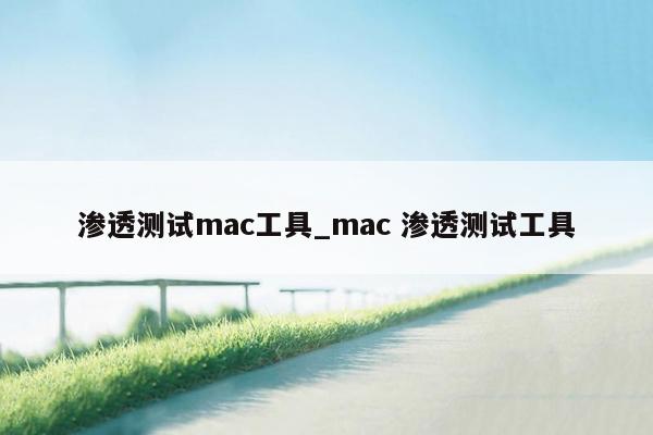 渗透测试mac工具_mac 渗透测试工具