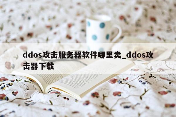 ddos攻击服务器软件哪里卖_ddos攻击器下载