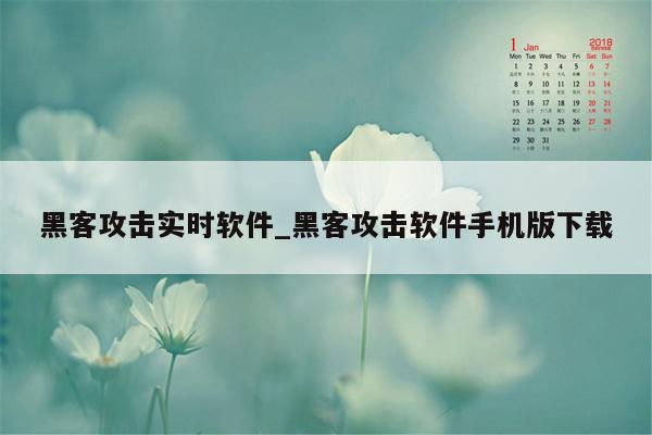 黑客攻击实时软件_黑客攻击软件手机版下载