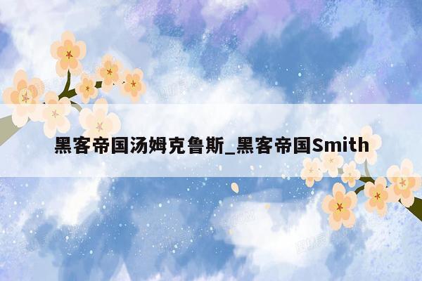 黑客帝国汤姆克鲁斯_黑客帝国Smith