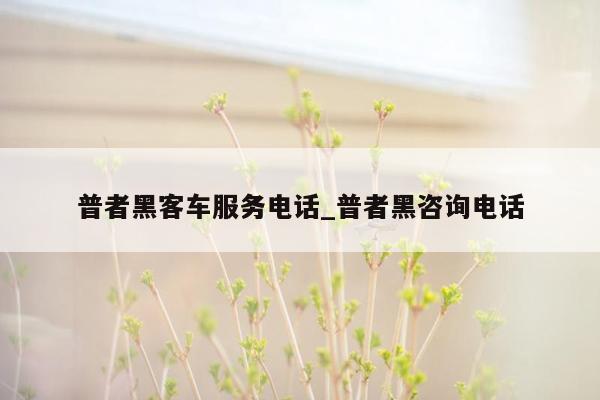 普者黑客车服务电话_普者黑咨询电话