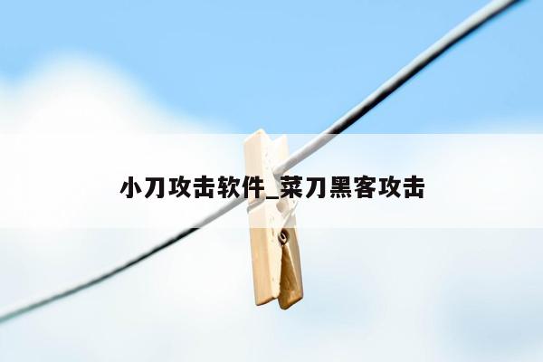 小刀攻击软件_菜刀黑客攻击