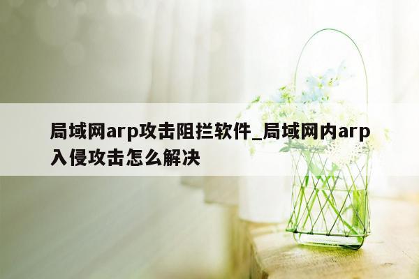 局域网arp攻击阻拦软件_局域网内arp入侵攻击怎么解决