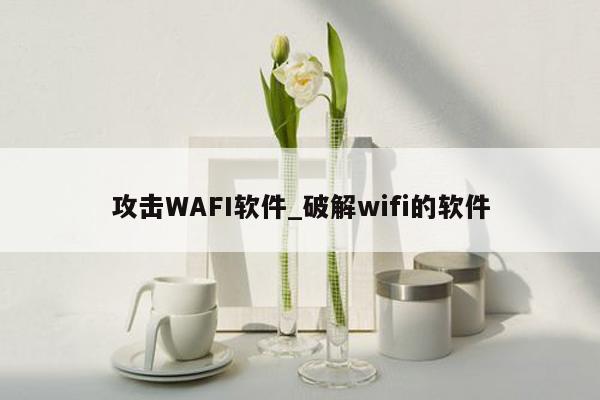 攻击WAFI软件_破解wifi的软件