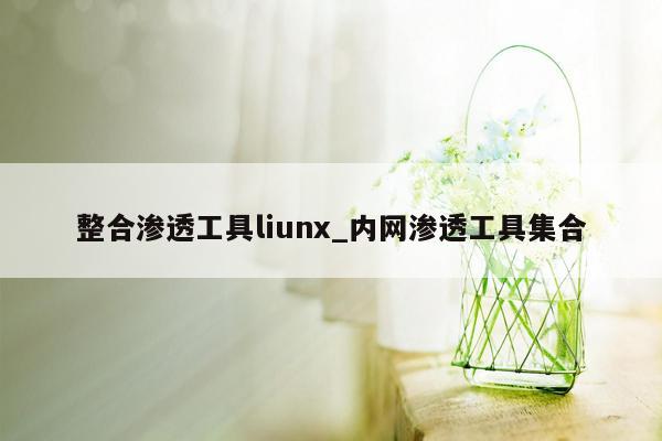 整合渗透工具liunx_内网渗透工具集合