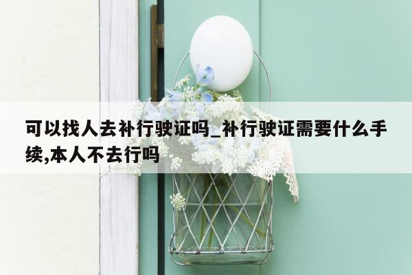 可以找人去补行驶证吗_补行驶证需要什么手续,本人不去行吗