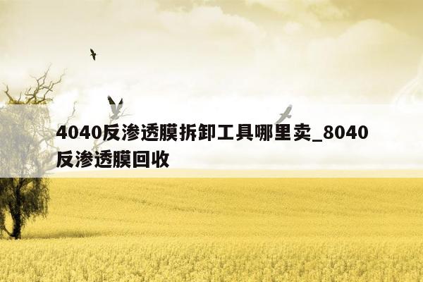 4040反渗透膜拆卸工具哪里卖_8040反渗透膜回收