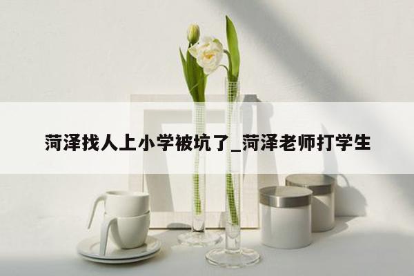 菏泽找人上小学被坑了_菏泽老师打学生