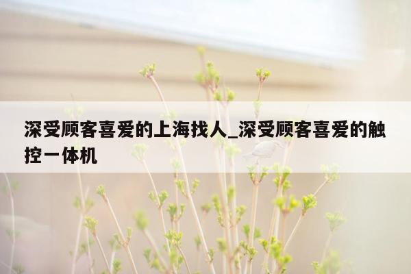 深受顾客喜爱的上海找人_深受顾客喜爱的触控一体机