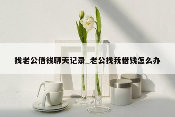 找老公借钱聊天记录_老公找我借钱怎么办