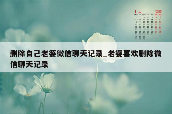 删除自己老婆微信聊天记录_老婆喜欢删除微信聊天记录