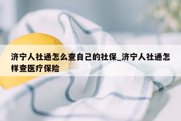 济宁人社通怎么查自己的社保_济宁人社通怎样查医疗保险