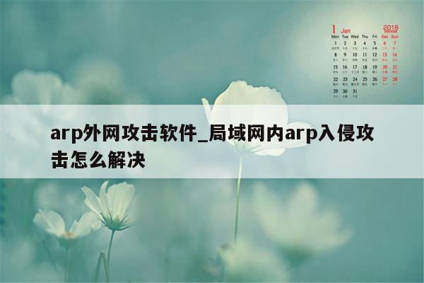 arp外网攻击软件_局域网内arp入侵攻击怎么解决