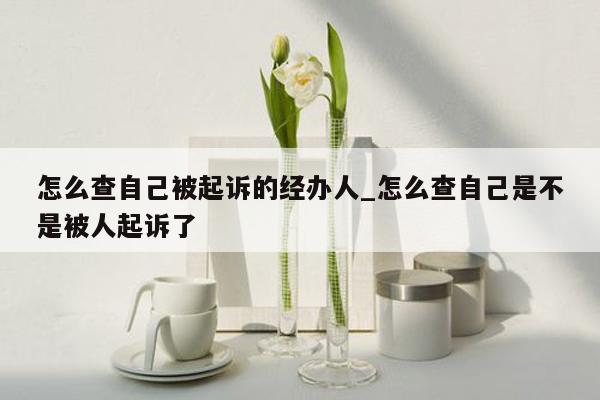 怎么查自己被起诉的经办人_怎么查自己是不是被人起诉了