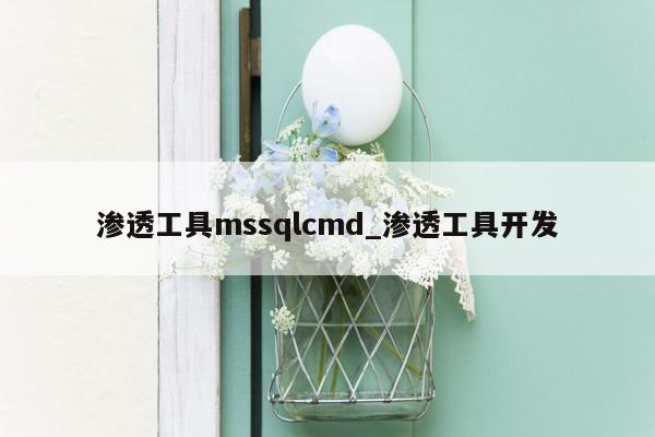 渗透工具mssqlcmd_渗透工具开发