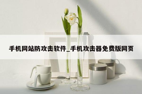 手机网站防攻击软件_手机攻击器免费版网页