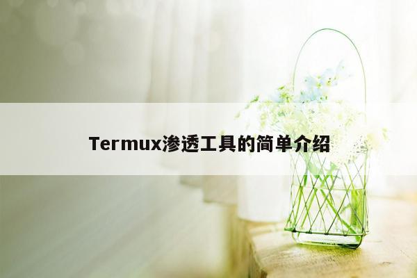 Termux渗透工具的简单介绍