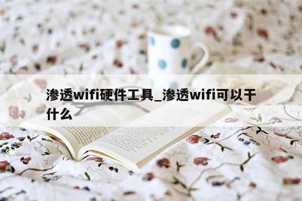 渗透wifi硬件工具_渗透wifi可以干什么