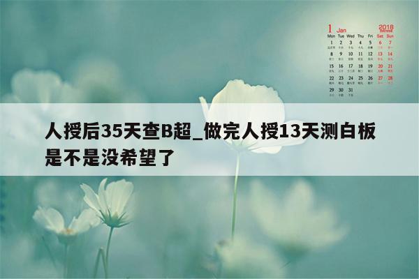 人授后35天查B超_做完人授13天测白板是不是没希望了