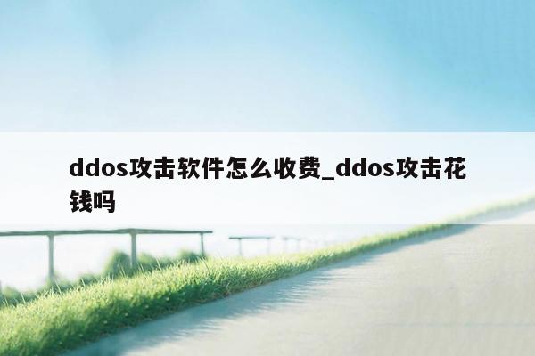 ddos攻击软件怎么收费_ddos攻击花钱吗