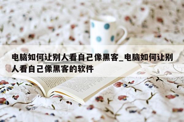 电脑如何让别人看自己像黑客_电脑如何让别人看自己像黑客的软件