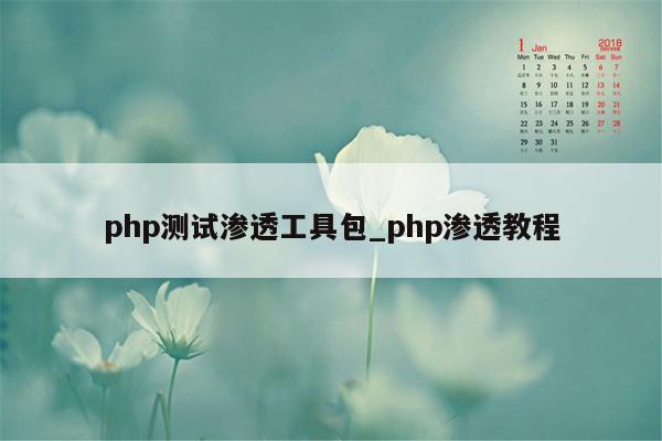 php测试渗透工具包_php渗透教程