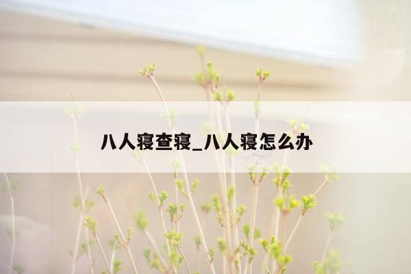 八人寝查寝_八人寝怎么办