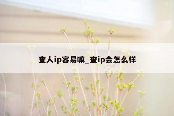 查人ip容易嘛_查ip会怎么样